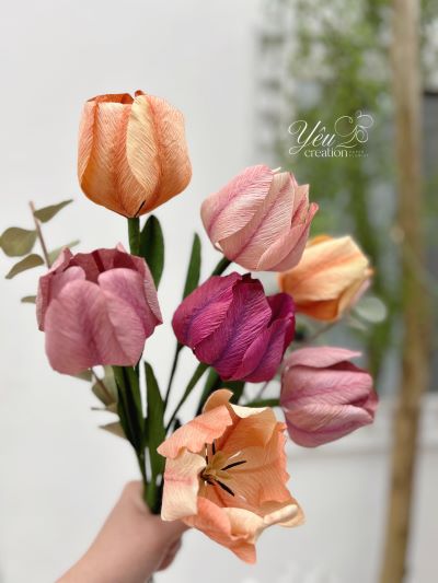 tulipe simple en papier 2
